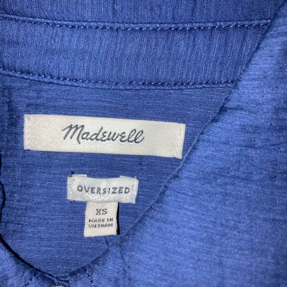 Madewell Womens Blue Superoversized Shirt Jacket - Picture 7 of 8